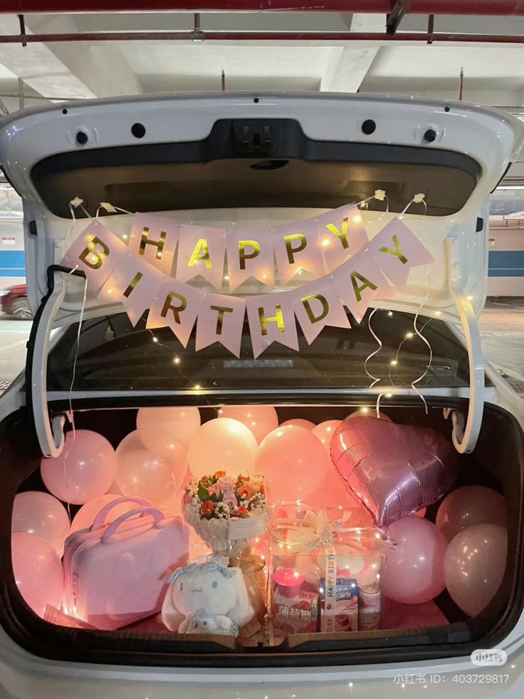 Pastel Pink Gift Hamper Car Boot Decoration