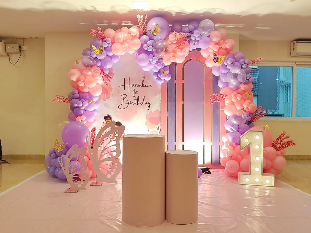 Butterfly Garden 1st Birthday Arch