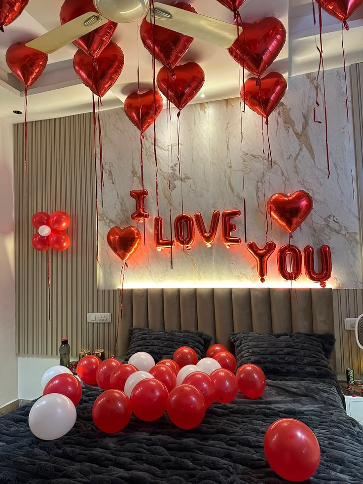 'I Love You' Heart Ceiling Marble Wall Room