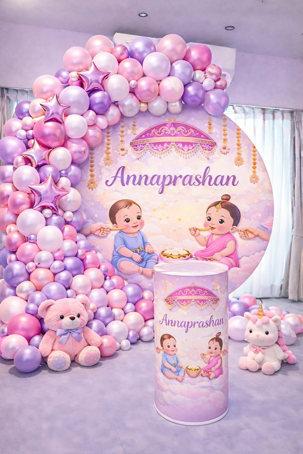 'A Spoonful Of Sanskaar' Pastel Annaprashan Setup