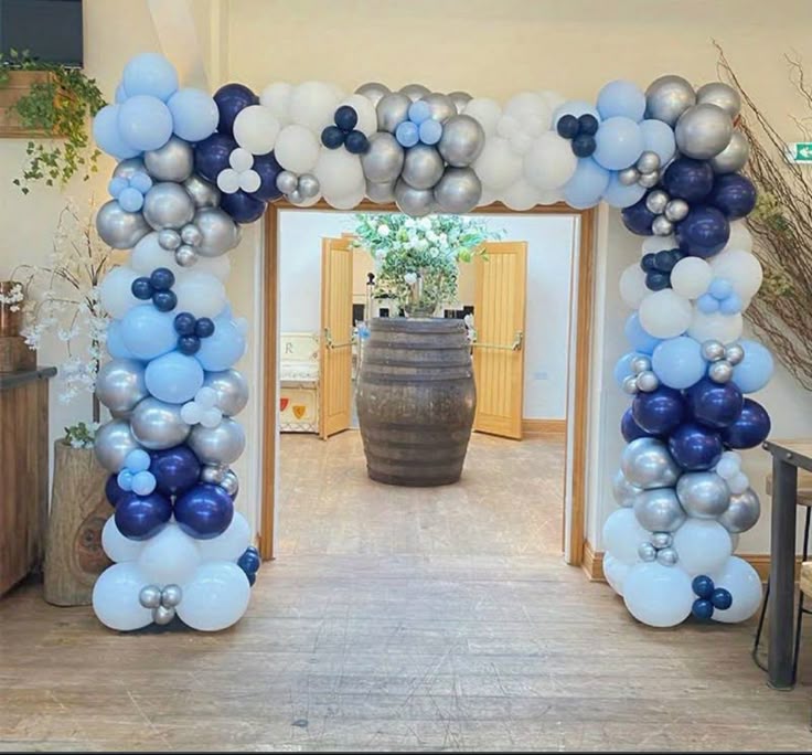 Blue, Navy & Silver Organic Gate