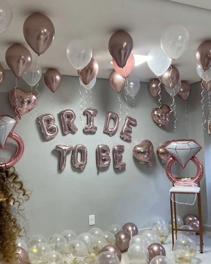 Blush Chrome 'BRIDE TO BE' Wall & Ceiling