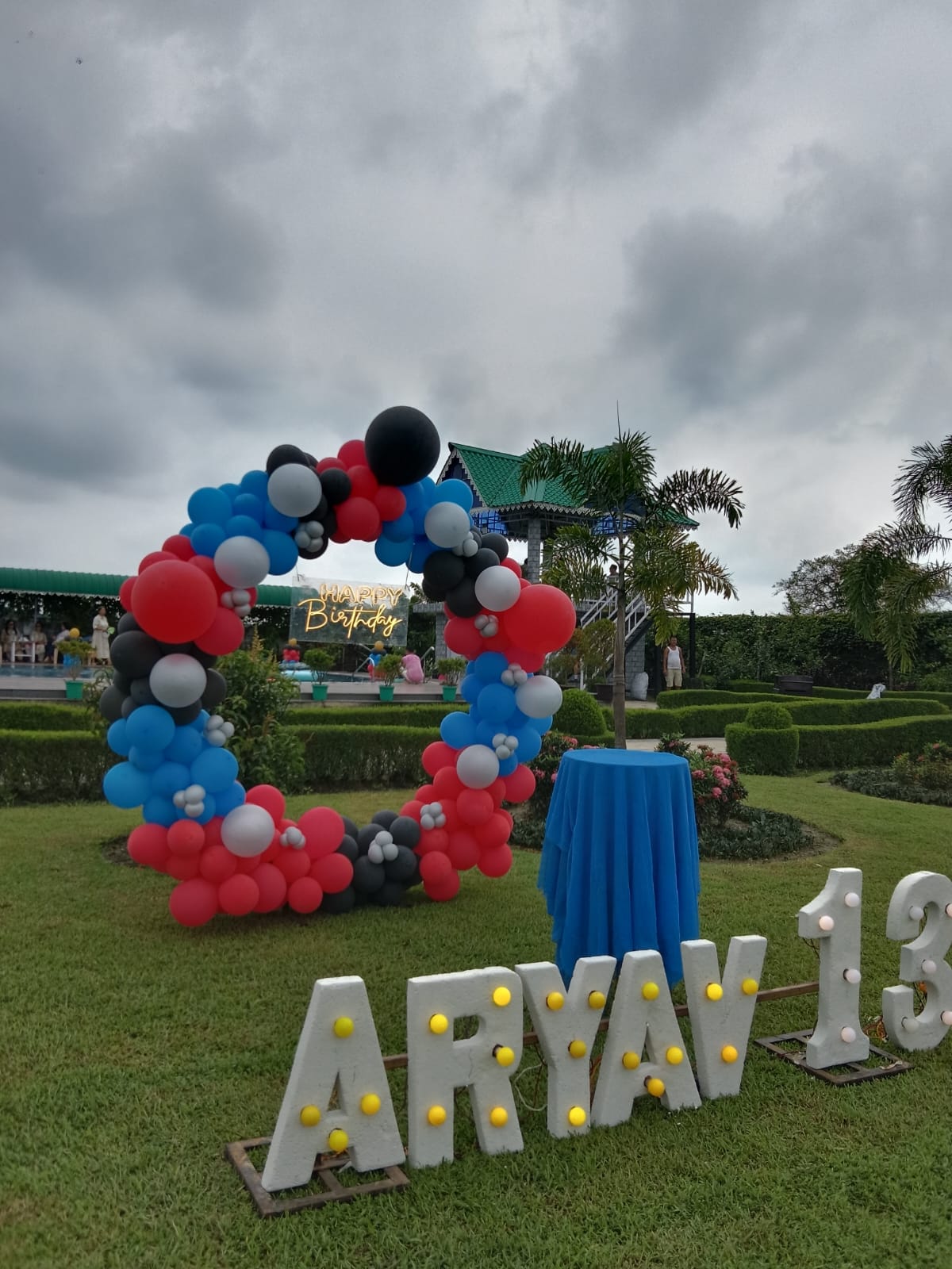 Aryav 13th Outdoor Pool-Side Ring Arch