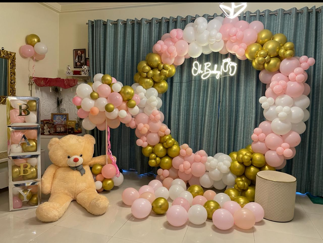 'Oh Baby' Blush Pink, White & Gold Ring with Giant Teddy
