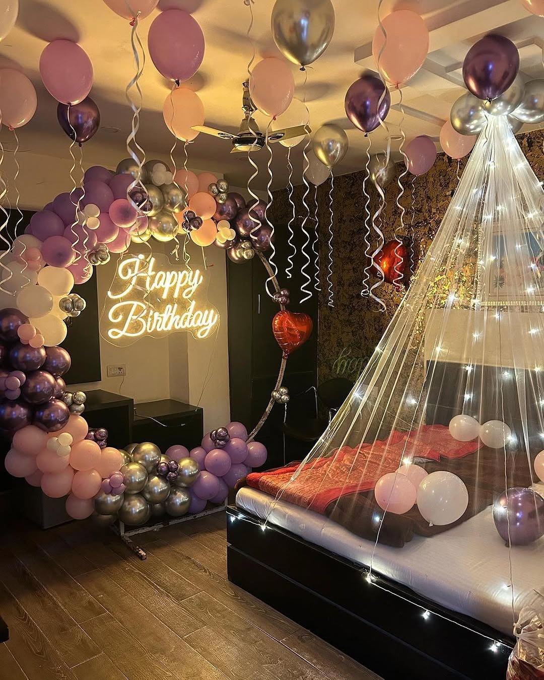 Romantic Bedroom Birthday Surprise