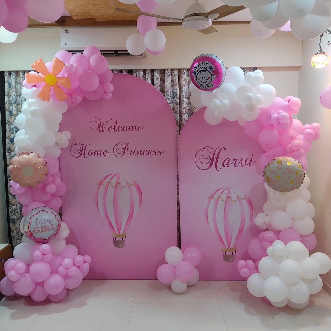 'Welcome Home Princess' Personalised Pink Twin Arch