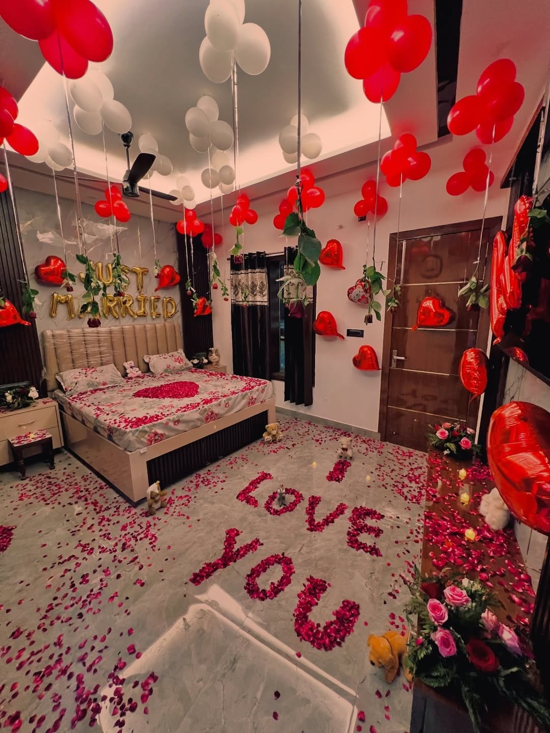 Premium Just Married Love Room Decoration