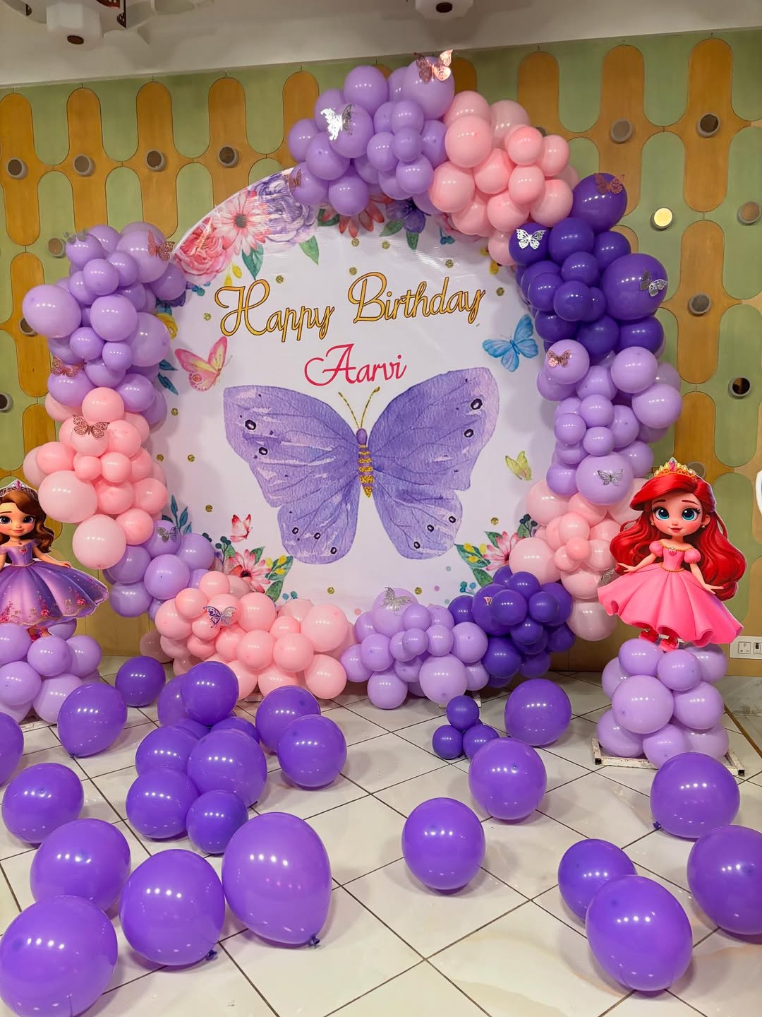 Aarvi Butterfly Princess Purple & Pink Theme