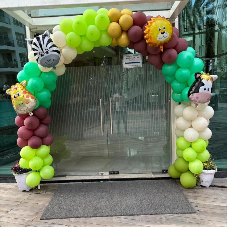 Jungle Safari Animal Face Gate