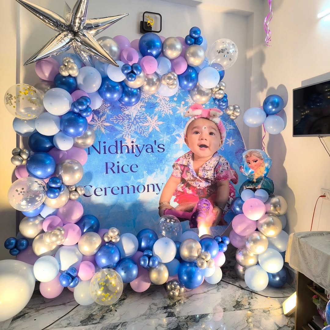 Frozen Elsa Rice Ceremony Ring Backdrop