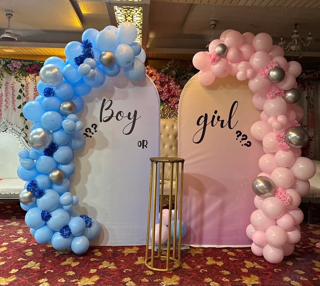 'Boy or Girl' Twin Arch Gender Reveal Grand