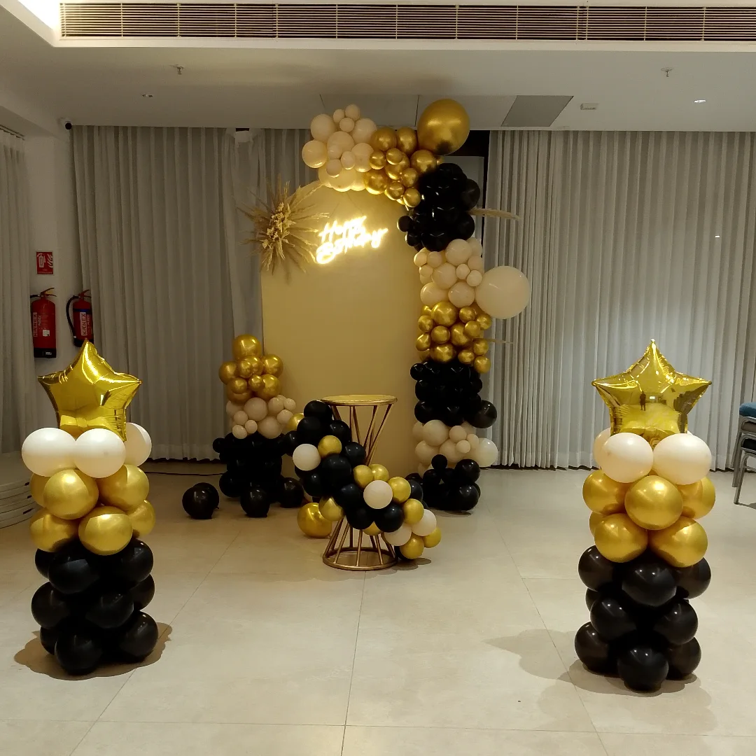 Black, Gold & Ivory Luxury Ballroom Birthday