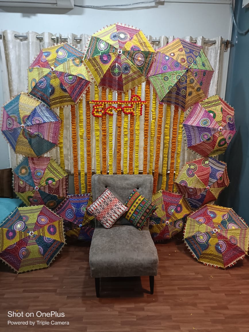 Rajasthani Umbrella Haldi Backdrop