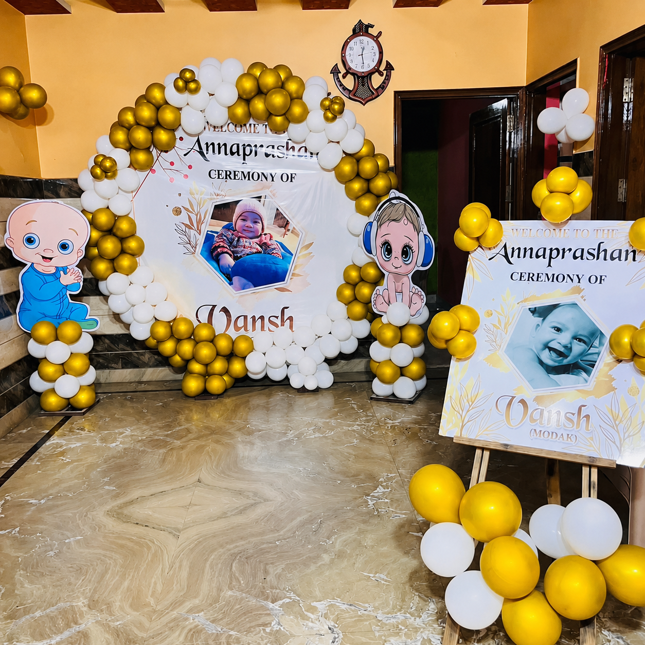Personalised Annaprashan Ring Backdrop