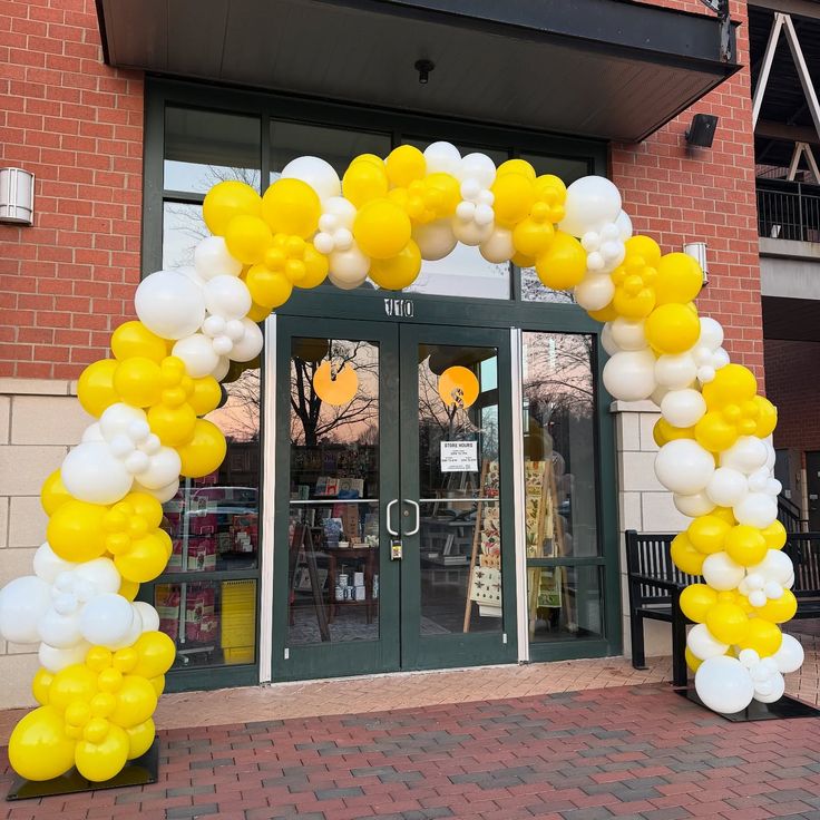 Yellow & White Ribbon-Cutting Gate