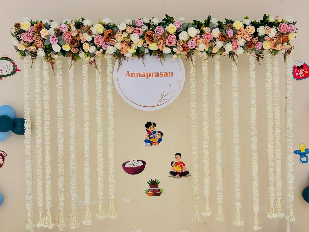 Traditional Floral Jasmine Annaprasan
