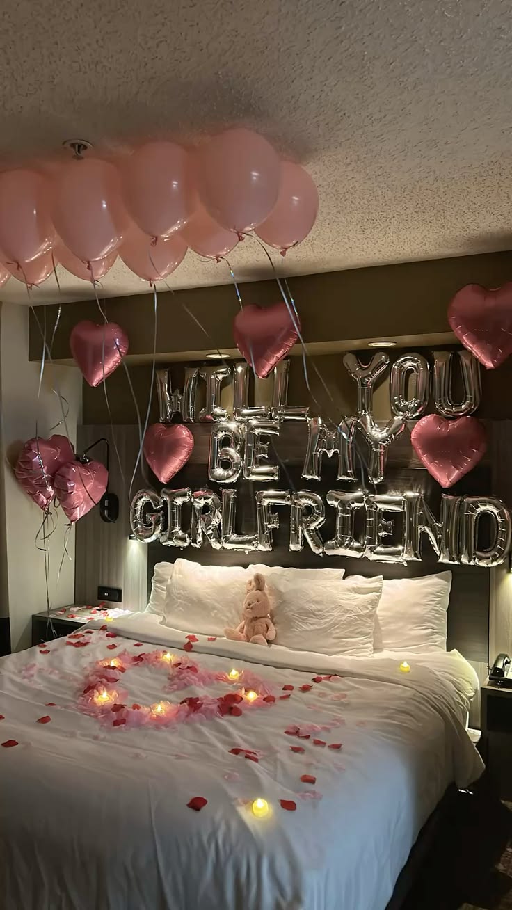 'Will You Be My Girlfriend' Silver Foil Room