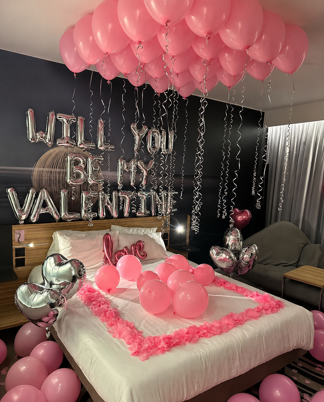 'Will You Be My Valentine' Pink Room