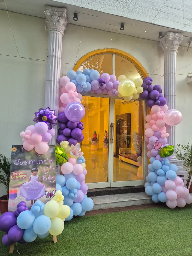 Pastel Butterfly Garden Gate Arch
