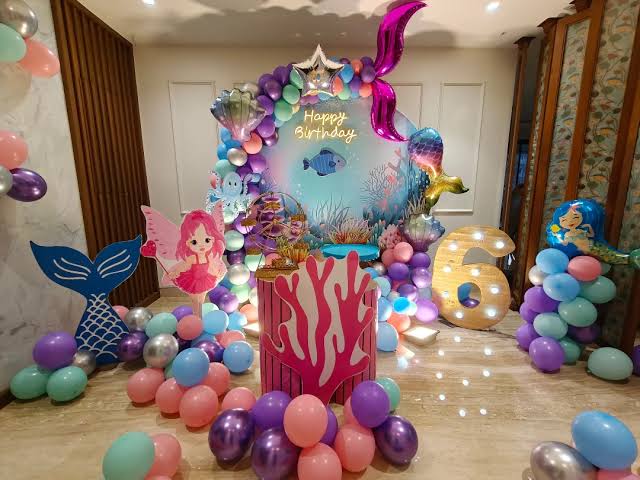 Mermaid Under-the-Sea 6th Birthday Arch