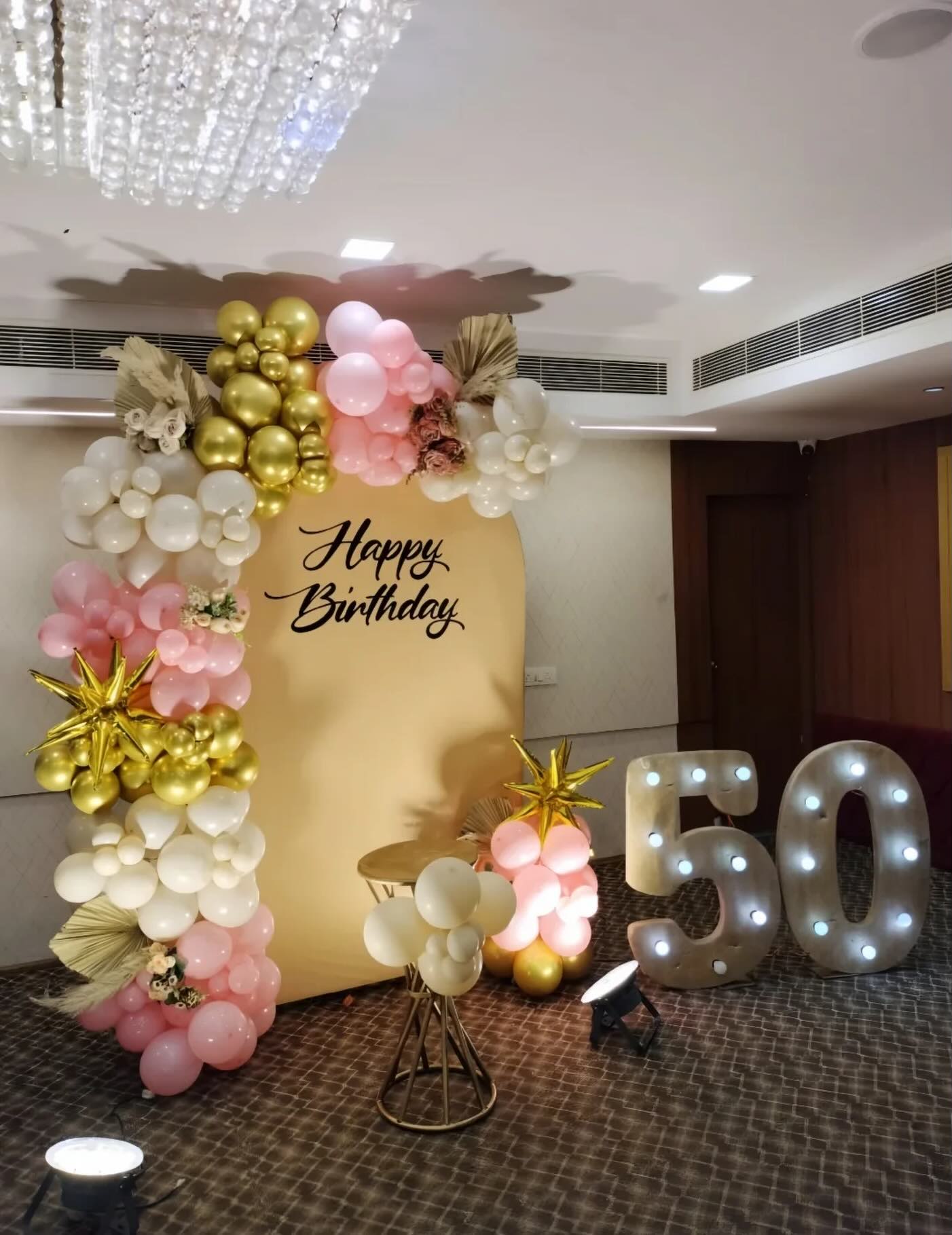 Elegant 50th Birthday Pink & Gold