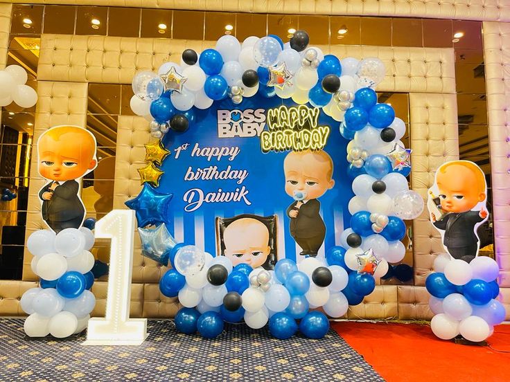 Boss Baby Daiwik Blue & Silver Ring Arch