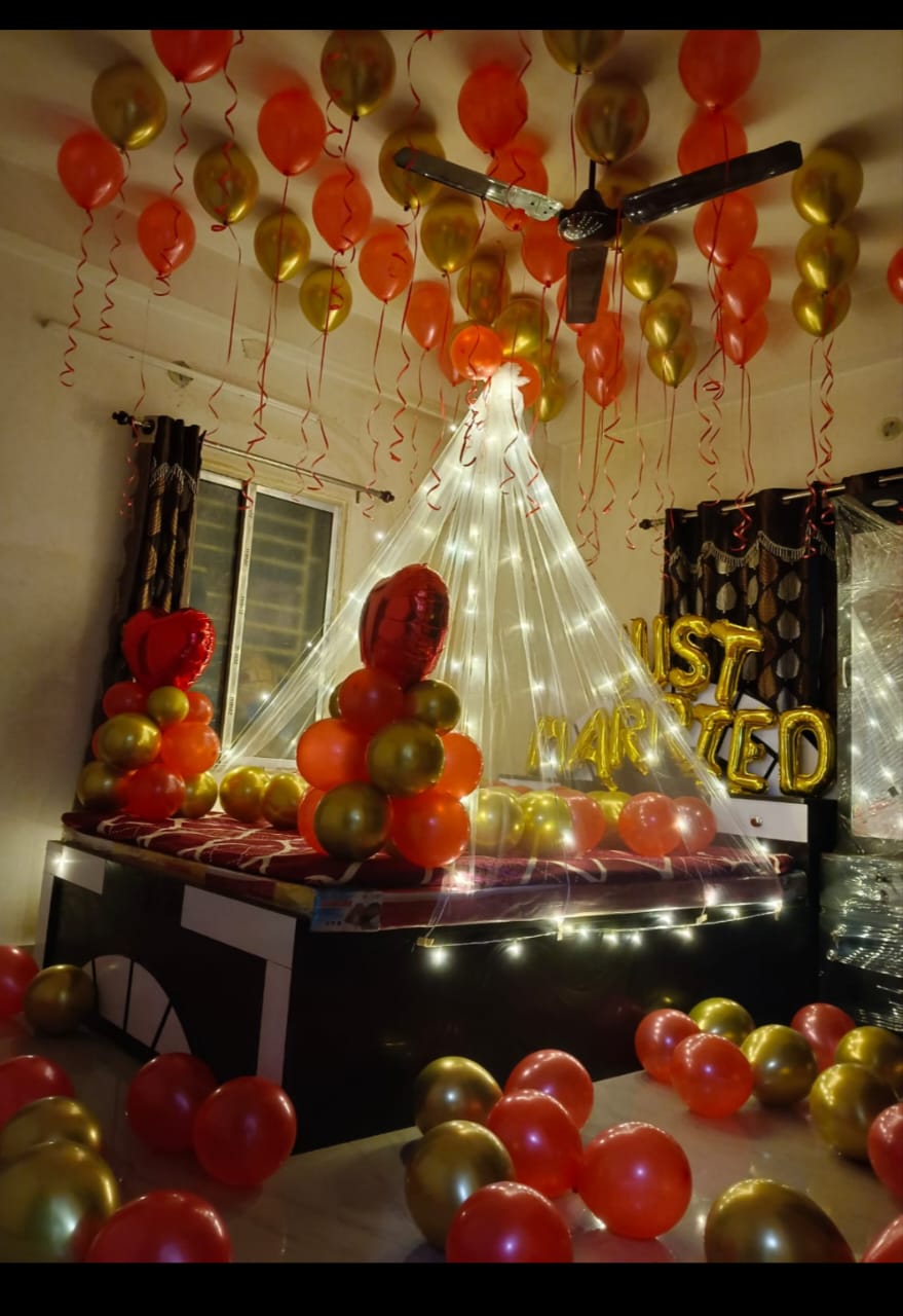 Red & Gold Fairy Canopy First Night Room