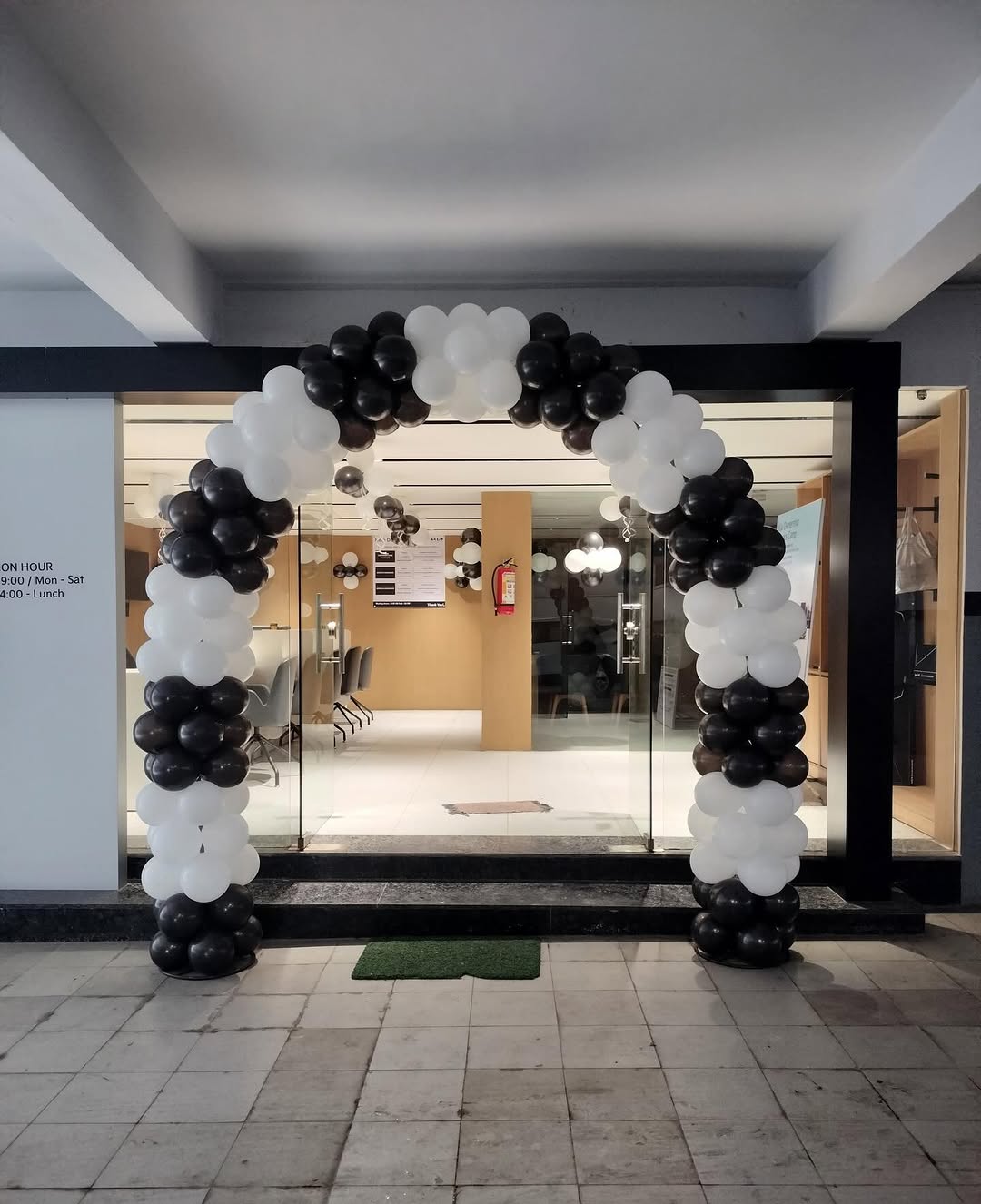 Black & White Organic Entrance Arch