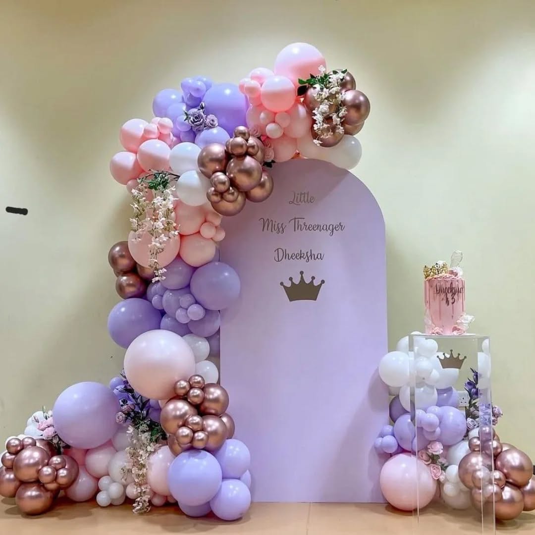 Lilac, Pink & Rose-Gold 'Little Miss' Arch