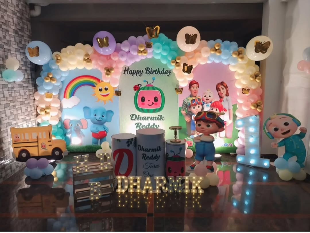 Cocomelon Grand 1st Birthday Stage Decor
