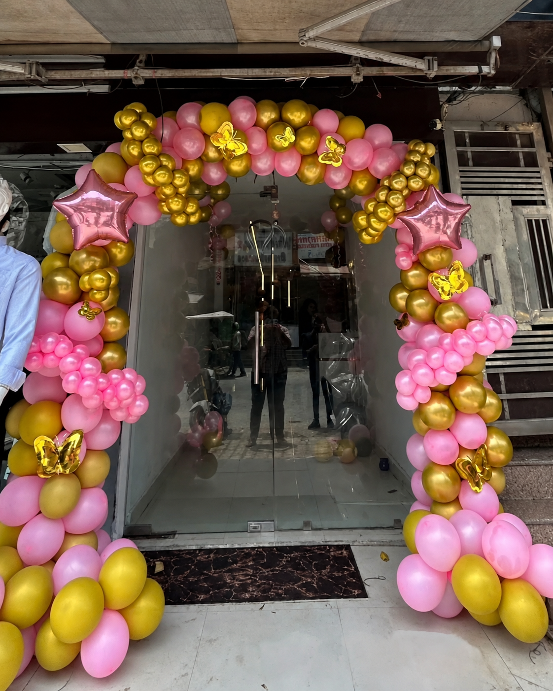 Pink & Gold Butterfly Chrome Gate