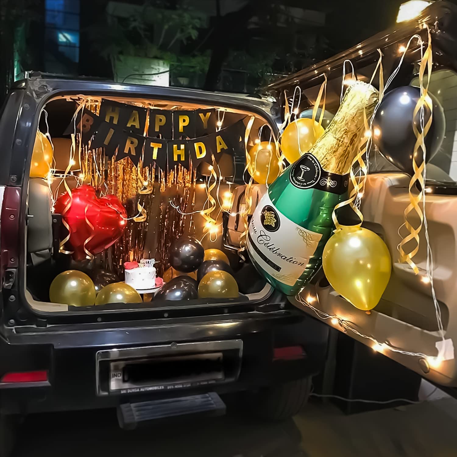 Champagne Gold Fringe SUV Boot Decoration