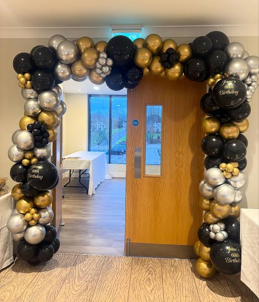 Black, Gold & Silver Milestone Birthday Gate