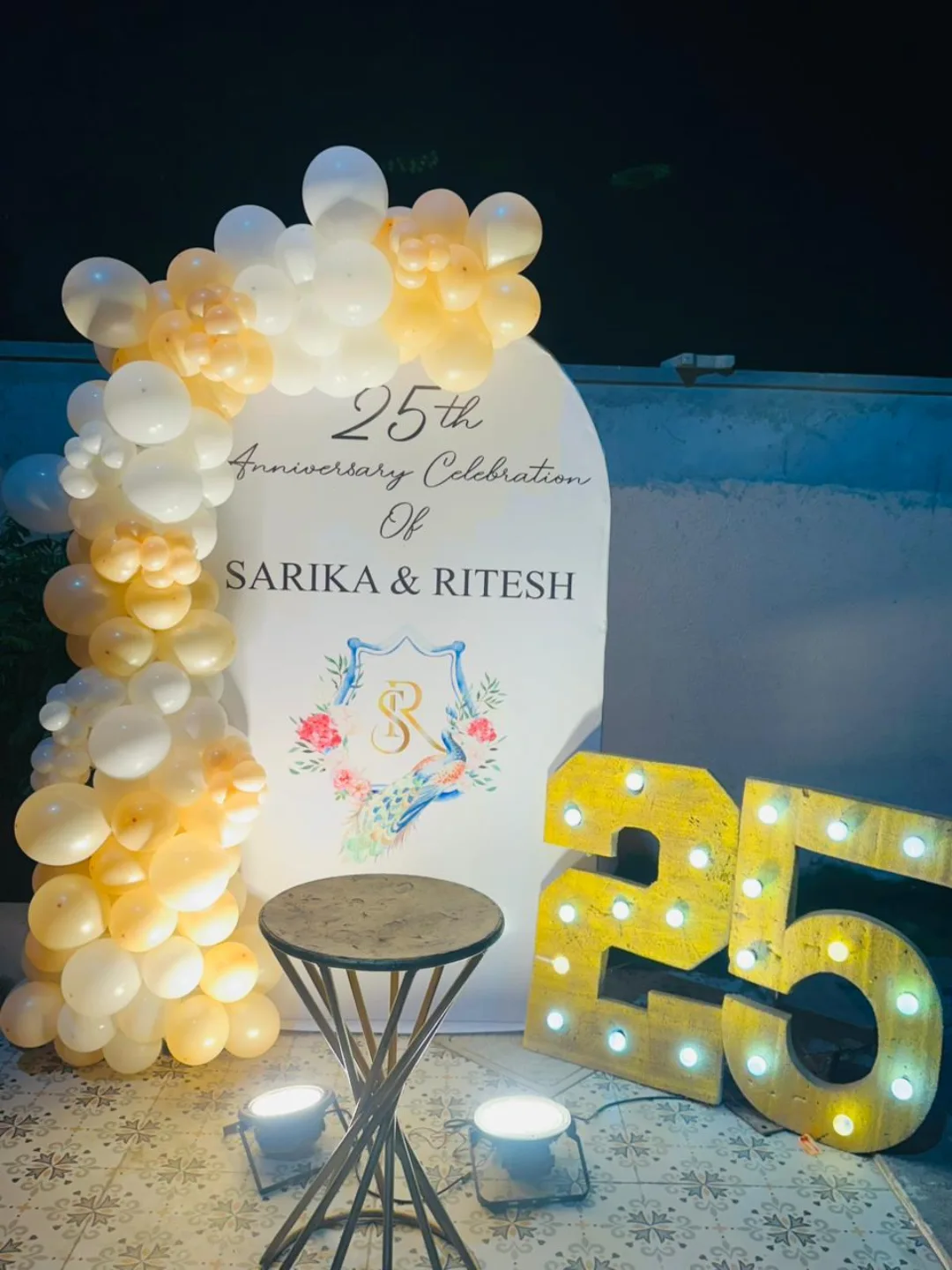 Personalised 25th Celebration Arch