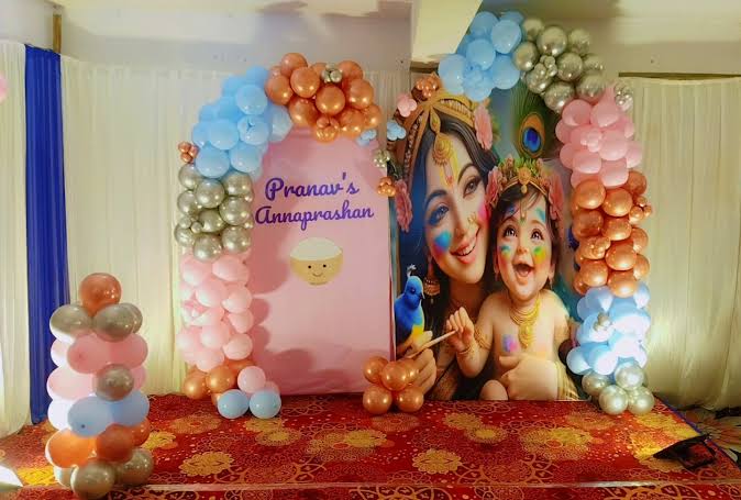 Personalised Krishna Annaprashan Luxury Arch
