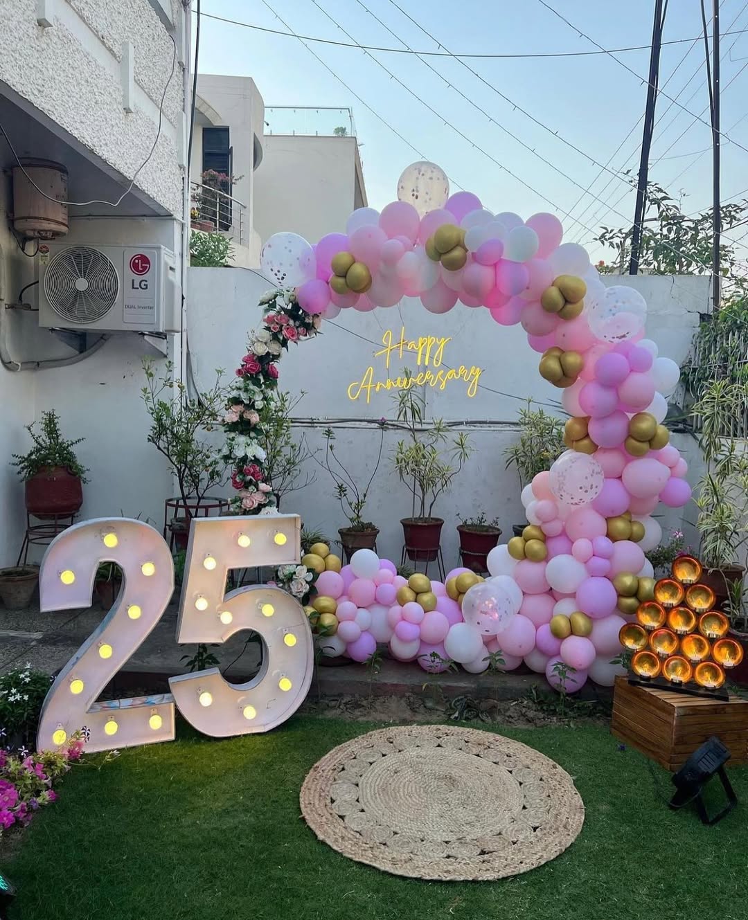 25th Outdoor Garden Ring Setup