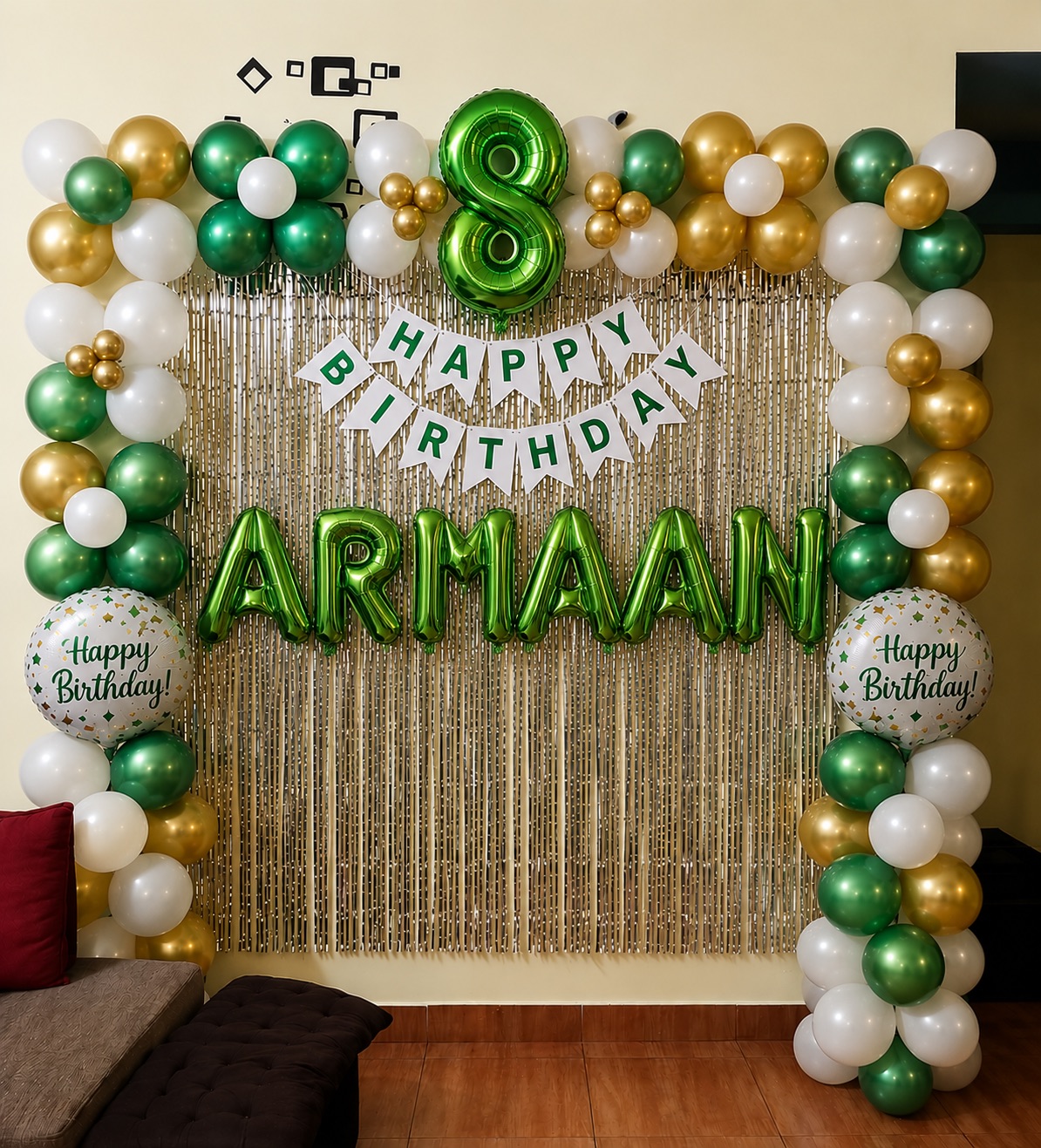 Armaan 8th Green & Gold Birthday