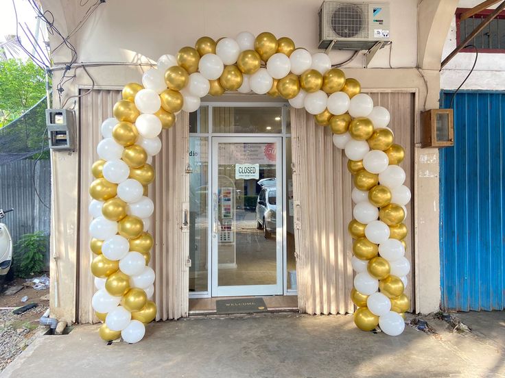 Gold & White Grand Opening Gate