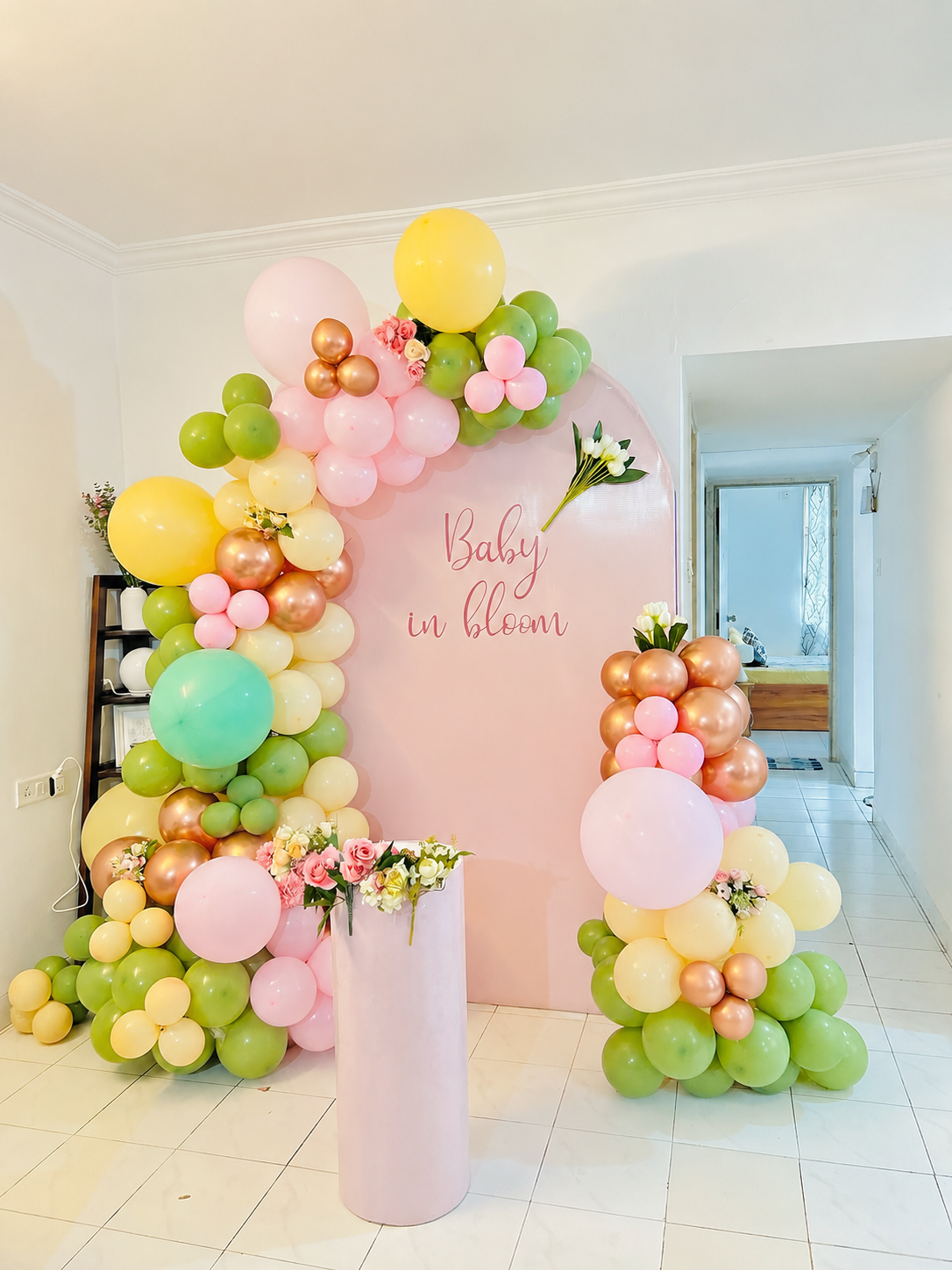 'Baby in Bloom' Pastel Floral Arch