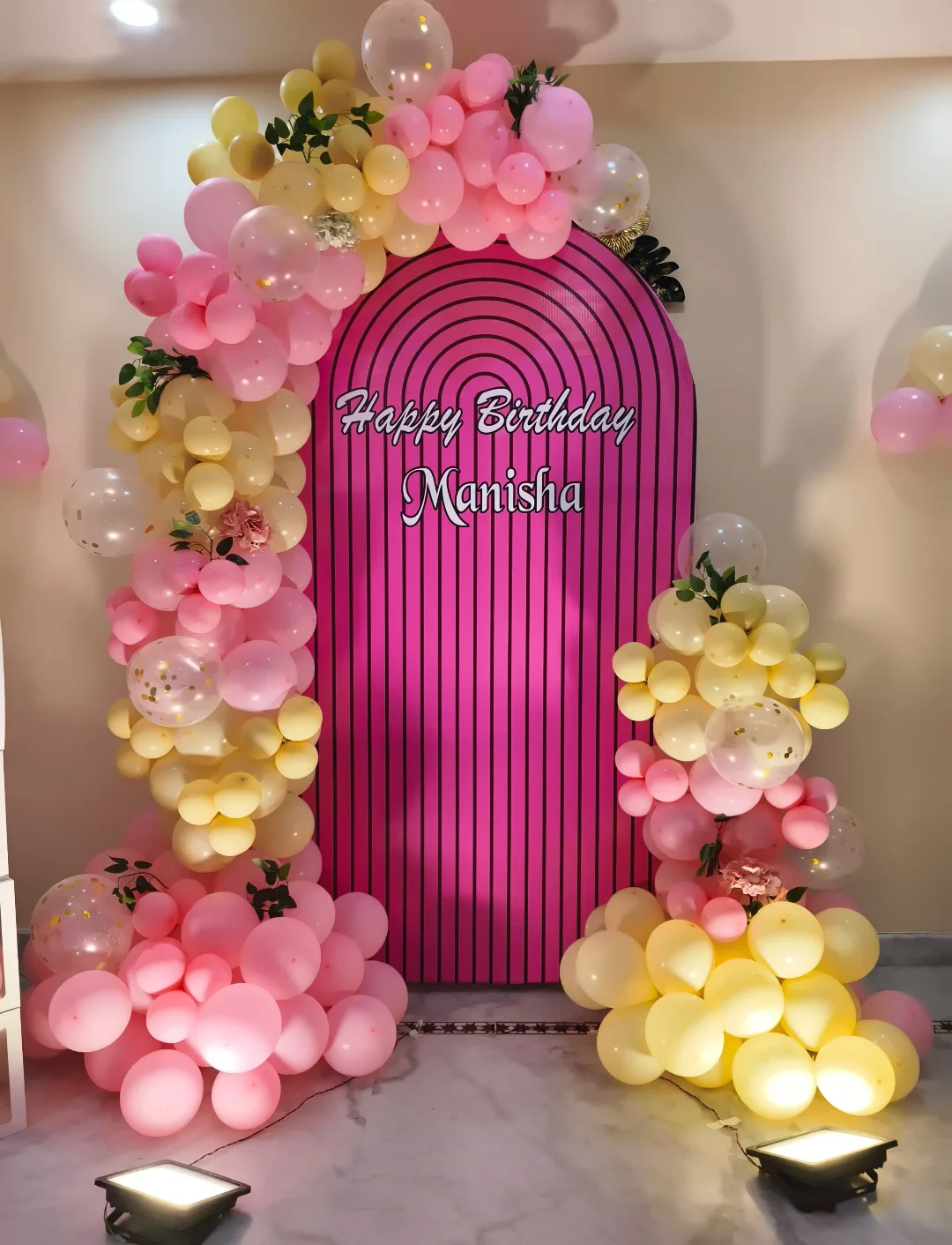 Hot Pink Retro Chiara Personalised Arch