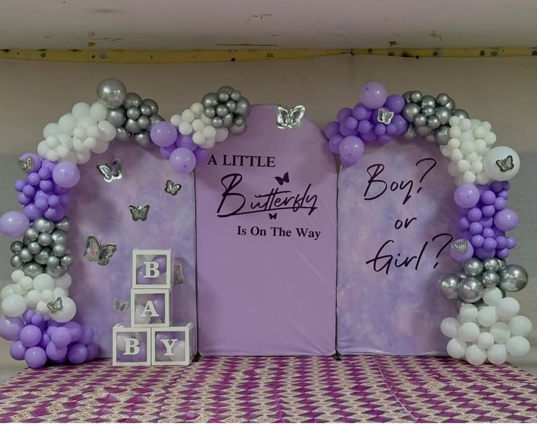 A Little Butterfly Purple Grand Baby Shower