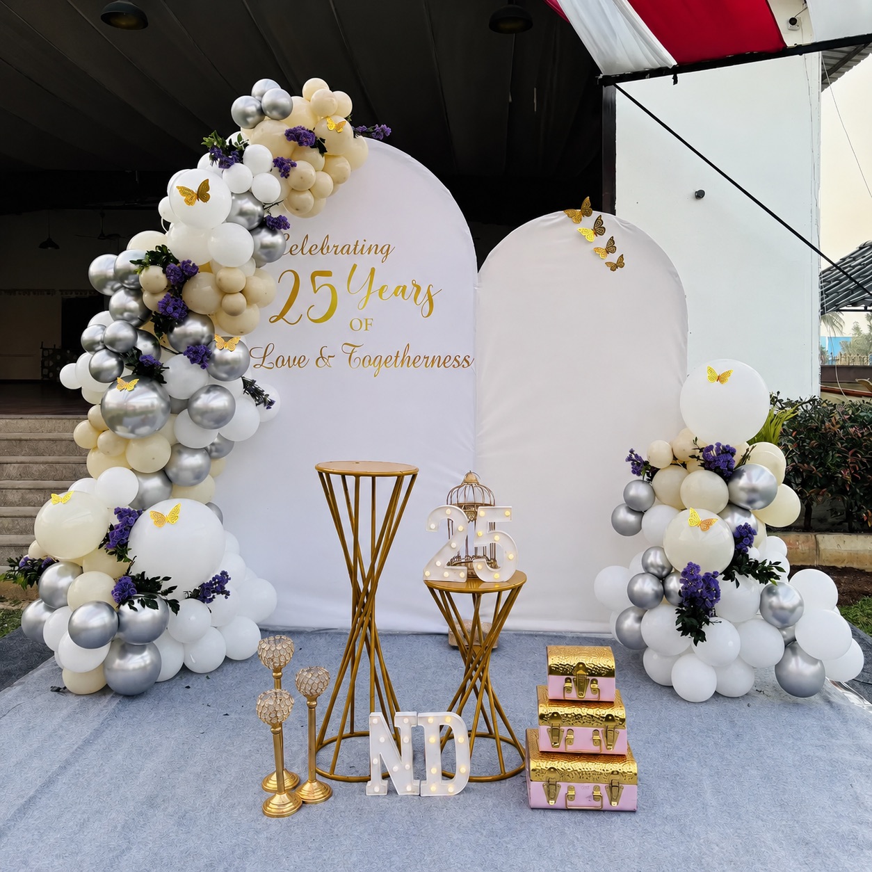 25 Years of Love & Togetherness Chiara Arch Setup