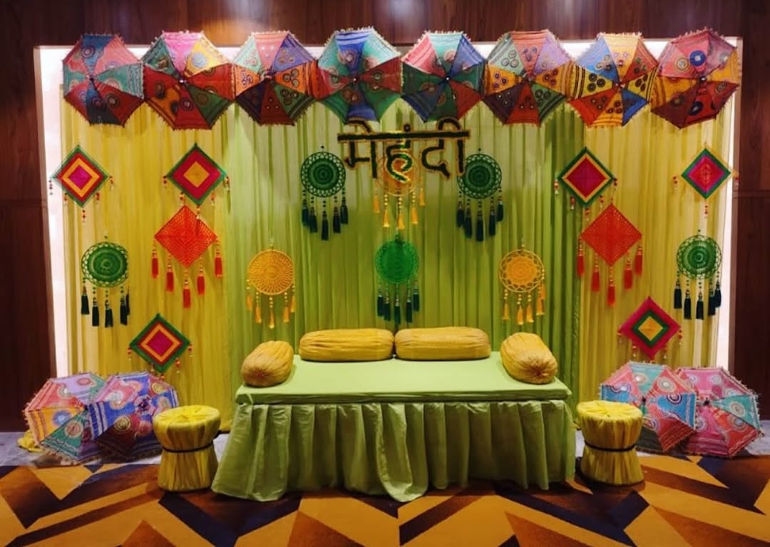 Rajasthani Umbrella Mehendi Stage