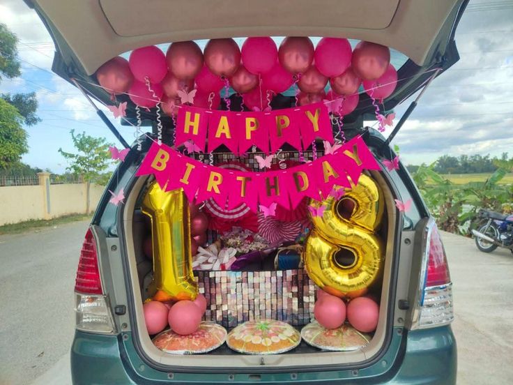Hot Pink Butterfly Number Car Boot Decoration