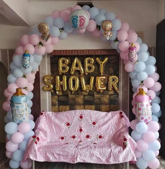 Classic 'Baby Shower' Pink & Blue Home Arch