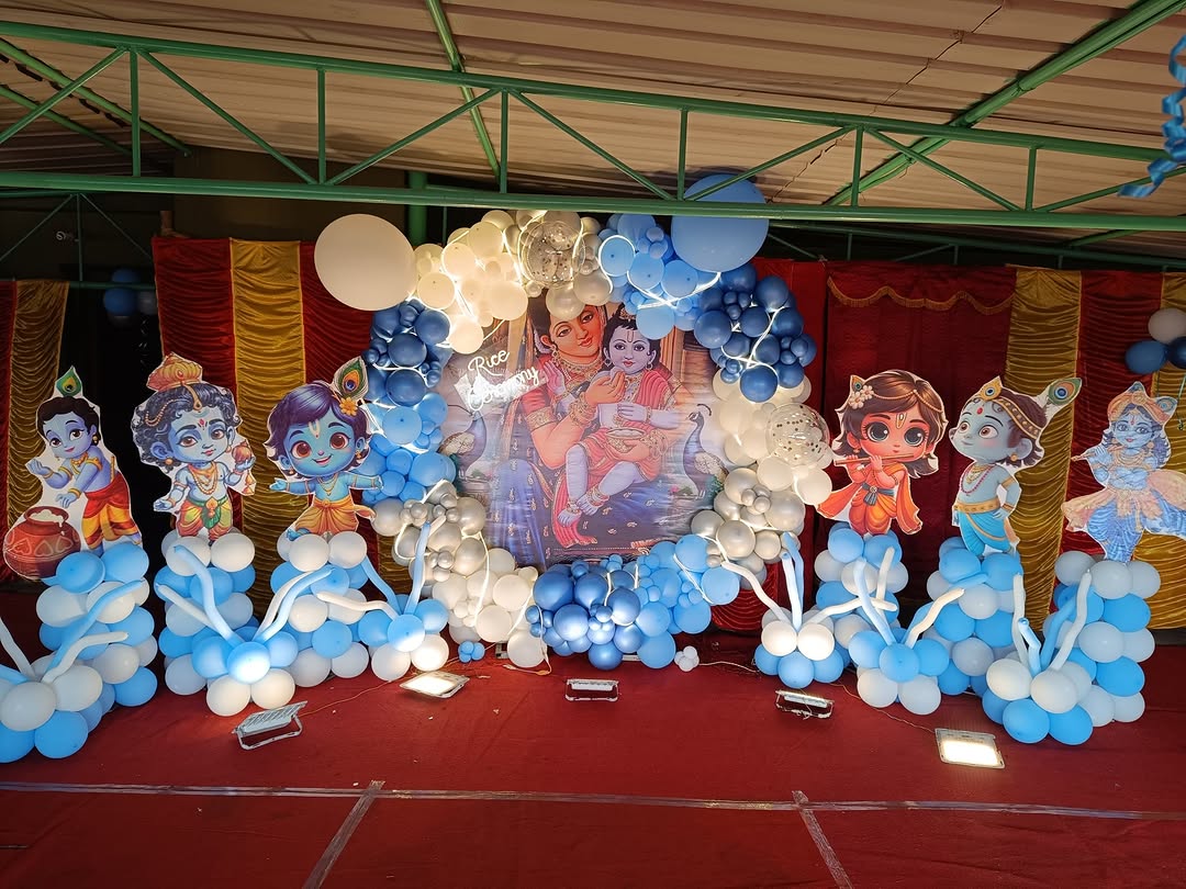 Yashoda-Krishna Blue Rice Ceremony Stage