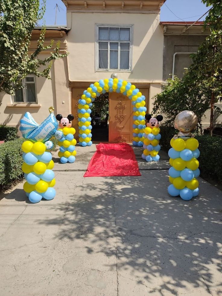 Blue & Yellow Baby Boy Welcome Gate