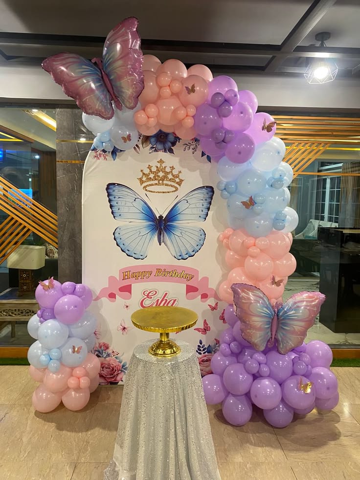 Butterfly 'Esha' Crown Pastel Arch Decor