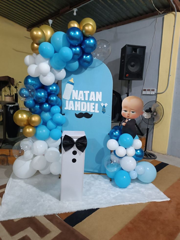 Natan Jahdiel Boss Baby Blue & Gold Arch