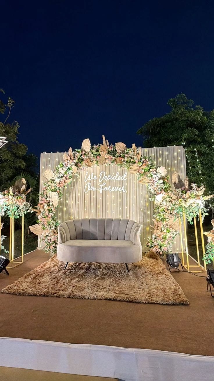 We Decided On Forever Outdoor Engagement Stage